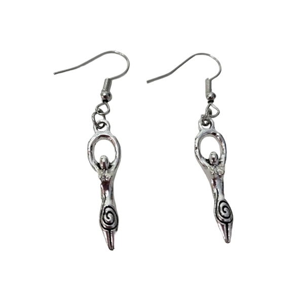 Handcrafted Goddess Earrings - Picture 3 of 3